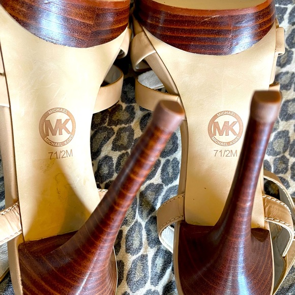 Michael Kors Beige Strappy Stilettos - Picture 3 of 4